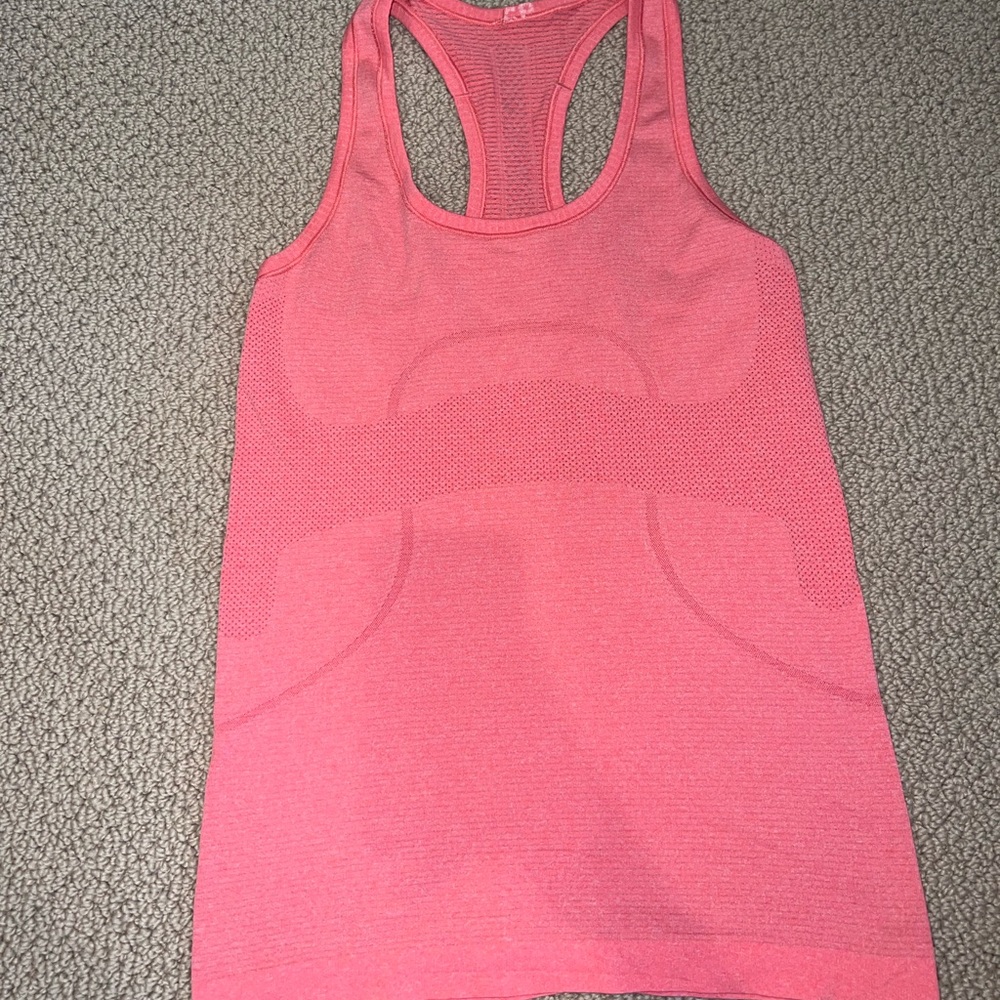 Womens pink lululemon Swiftly Tech Racerback tank top